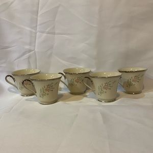 Set of five vintage Lenox flirtation footed cups